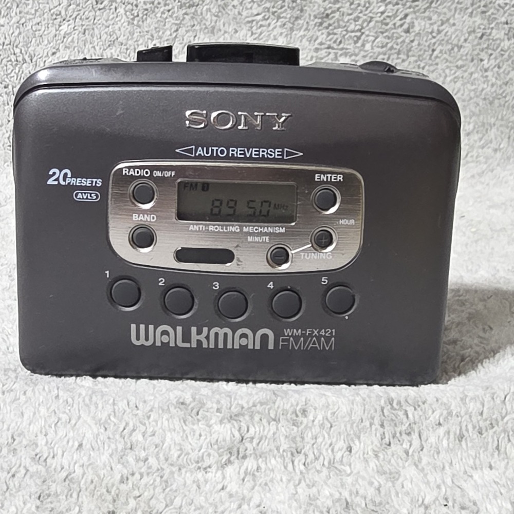 Sony Walkman WM-FX421 FM/AM Radio Cassette Player Auto Reverse TESTED WORKS